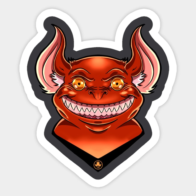 Red Bat Sticker by Yadoking